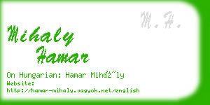 mihaly hamar business card